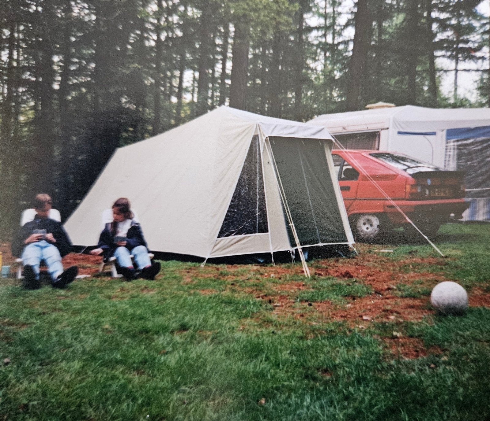 Prima katoenen tent, dubbeldaks., Caravans en Kamperen, Tenten, Ophalen, Gebruikt, Tot en met 3