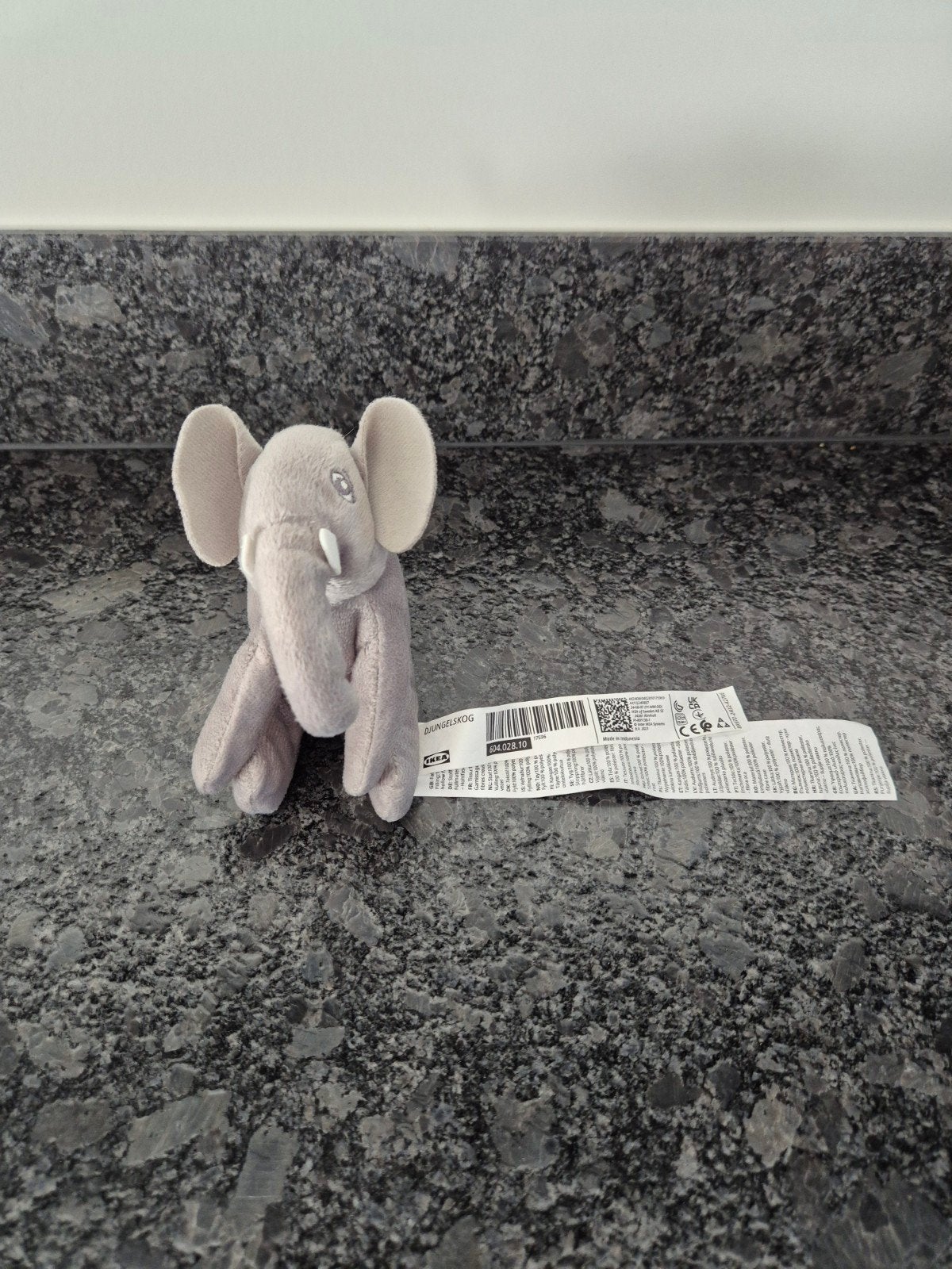 IKEA - Knuffel Olifant Djungelskog mini met labels, Ophalen of Verzenden, Olifant