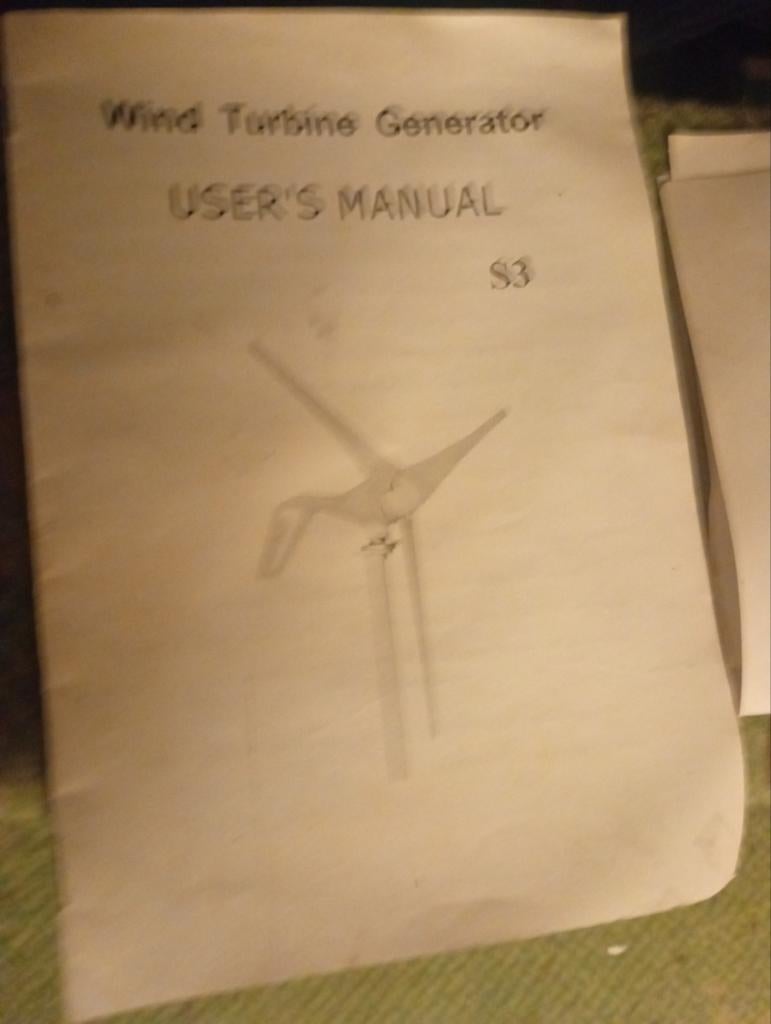 Windmolen met 6 wieken en omvormer voor 12V laden, Ophalen of Verzenden, Gebruikt