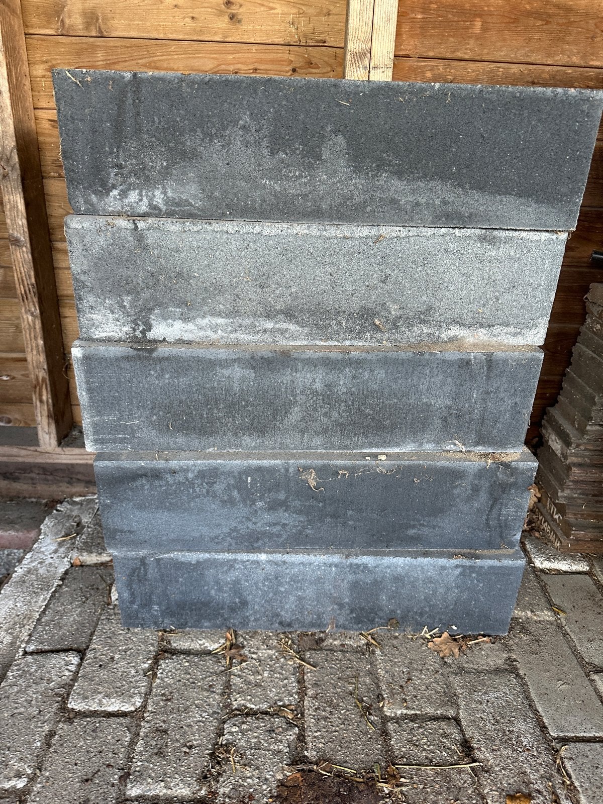 Stapelblokken antraciet, Ophalen, Gebruikt, Minder dan 5 m², Beton