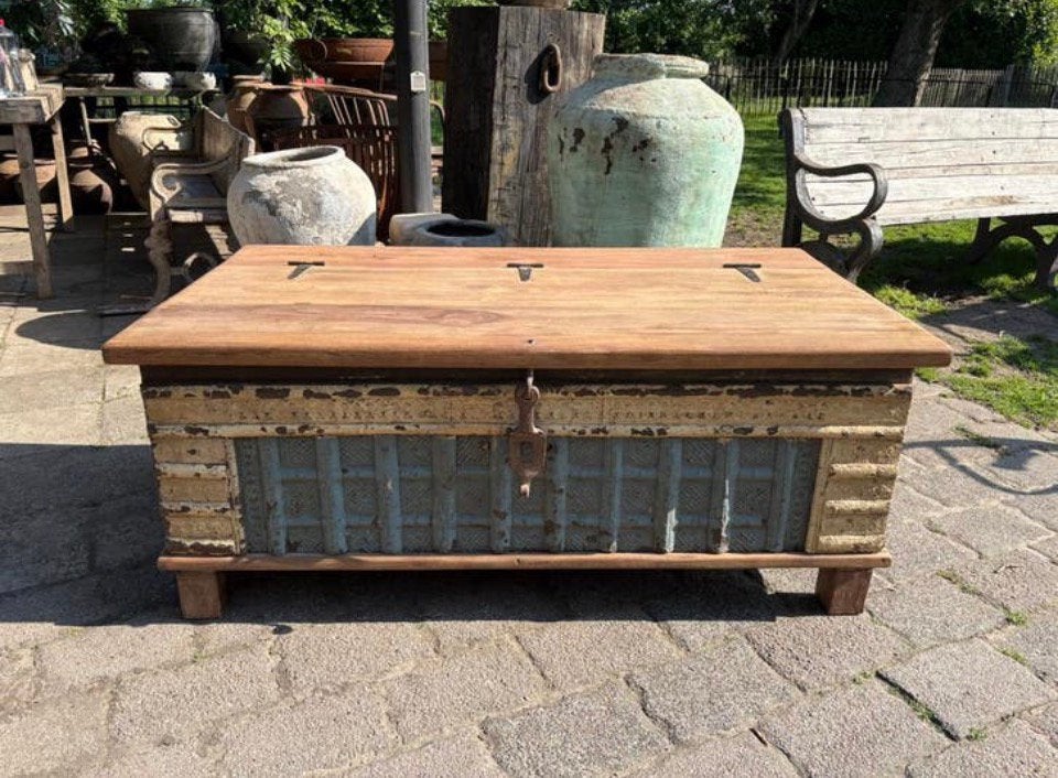 Oude grote kist - salontafel 10X OPRUIMING!!, Ophalen, Gebruikt, 100 tot 150 cm, 50 tot 75 cm