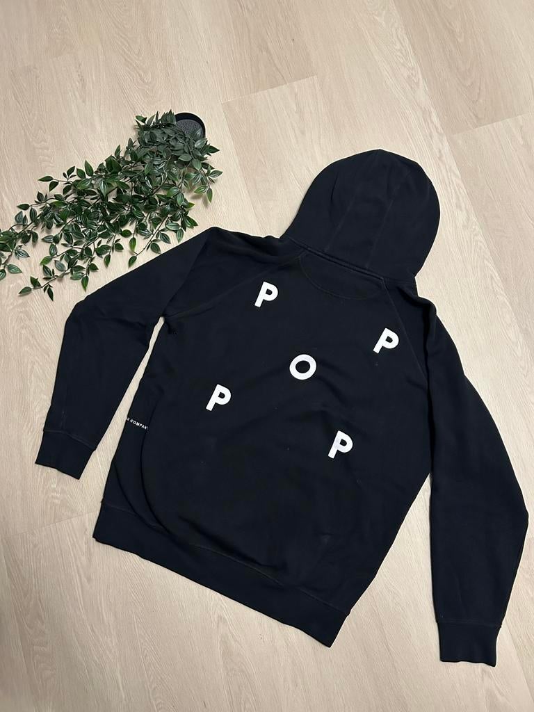 POP Trading Company Hoodie Zwart Maat L, Maat 52/54 (L), Zwart, Ophalen of Verzenden, Zo goed als nieuw