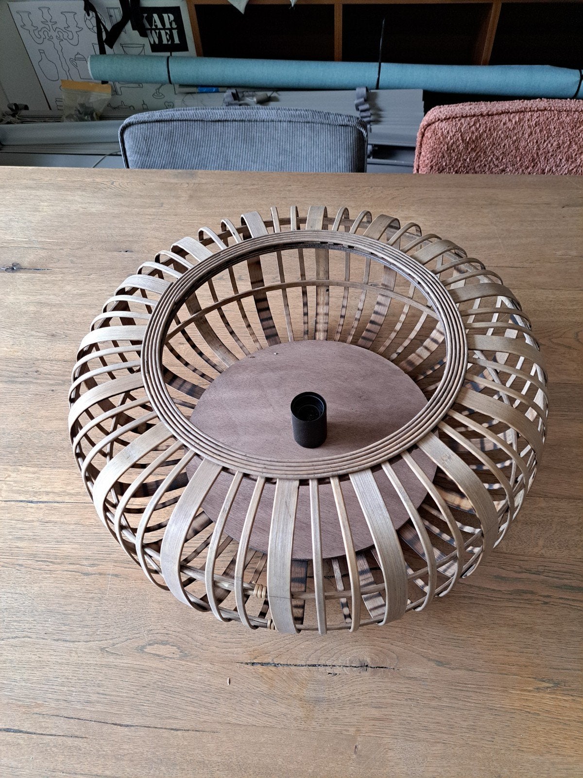 Brilliant Woodrow plafondlamp, Ophalen, 50 tot 100 cm, Zo goed als nieuw, Modern, Natuurlijk
