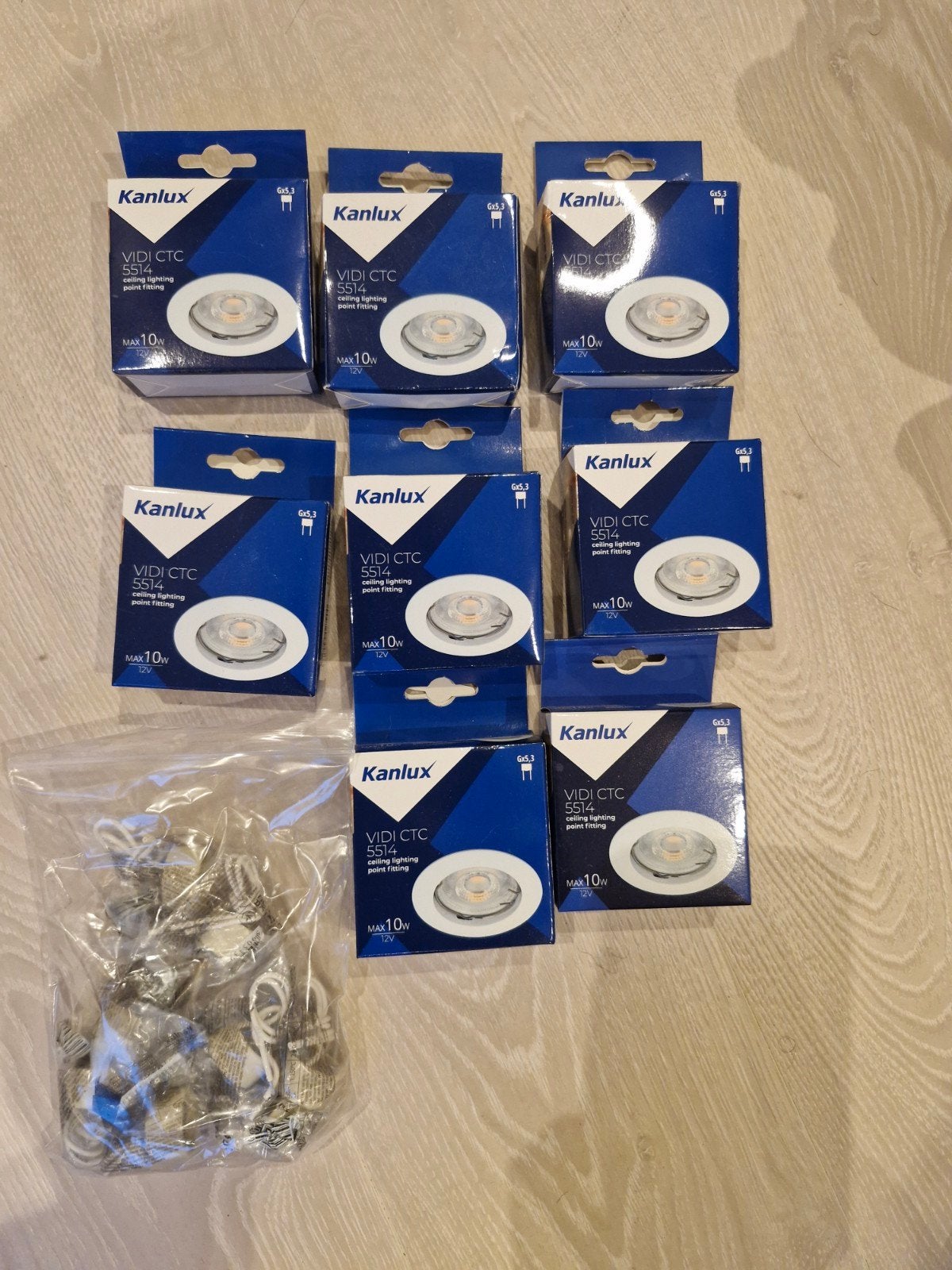 Kanlux VIDI CTC 5514 Plafondspot - 12V, 60mm inbouw, Metaal, Wit, Overige merken, Nieuw