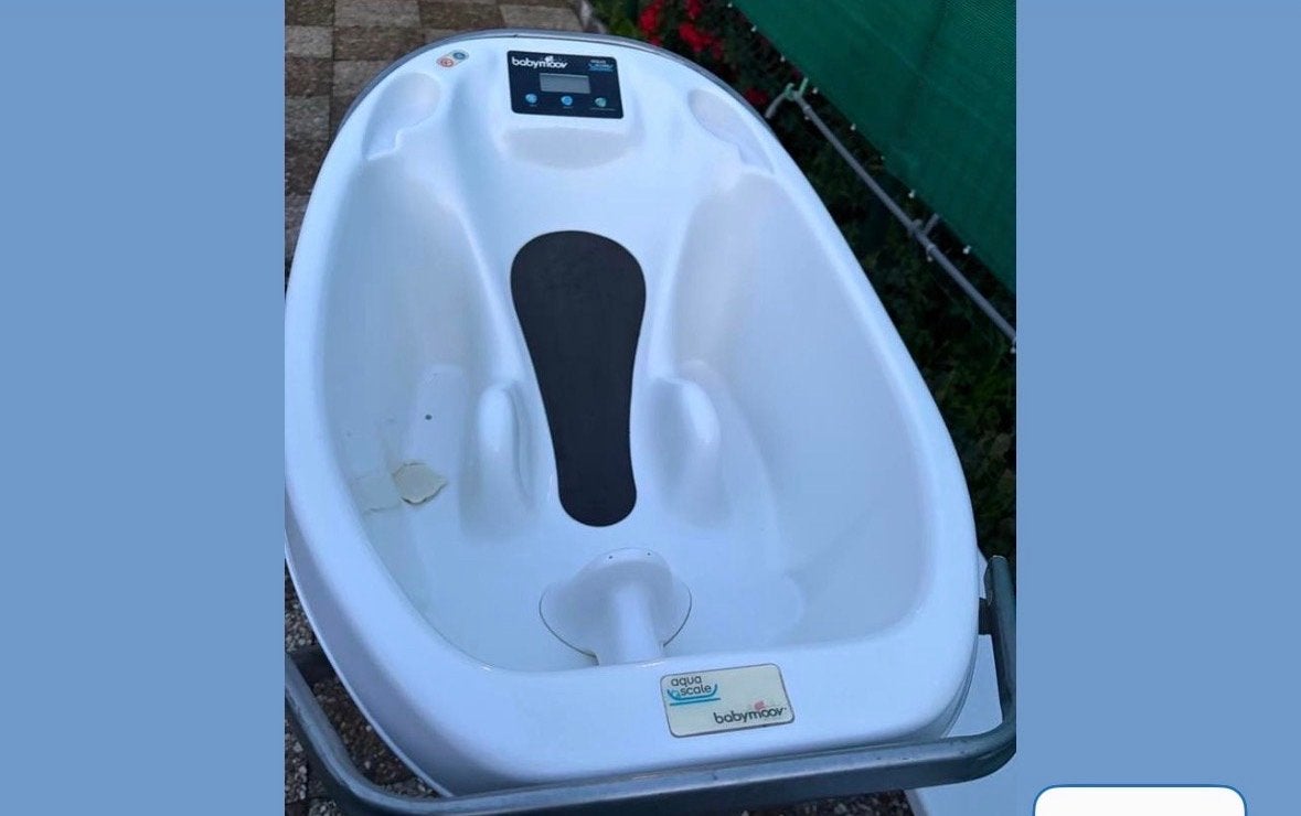 Babybadje met thermometer en weegschaal - Babymoov, Kinderen en Baby's, Badjes en Verzorging, Gebruikt, Badje, Overige merken