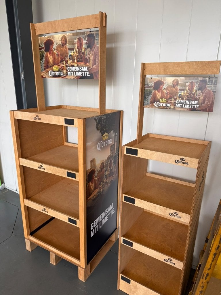 Houten Corona Display Rekken / stellingkast, horeca stelling, Ophalen of Verzenden, Nieuw