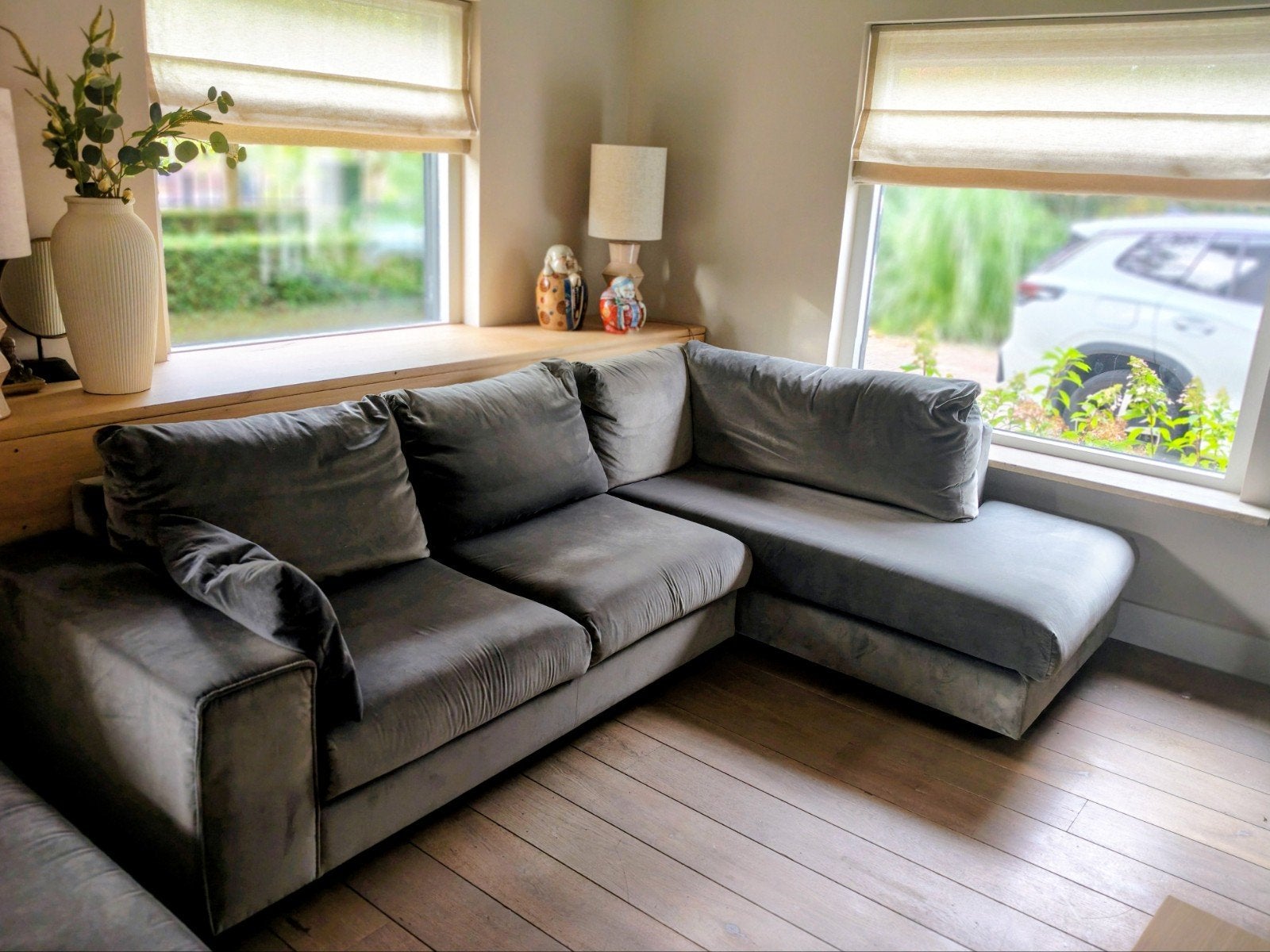 Hoekbank en chaise longue te koop, Ophalen of Verzenden, Gebruikt
