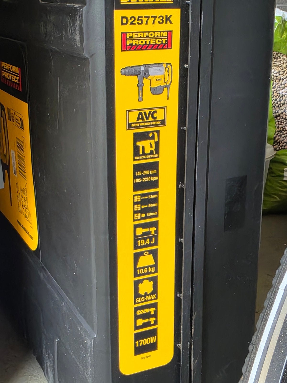 DeWALT D25773K Boor- en Breekhamer 1700W SDS-Max, Doe-het-zelf en Verbouw, Gereedschap | Boormachines, Ophalen, 600 watt of meer