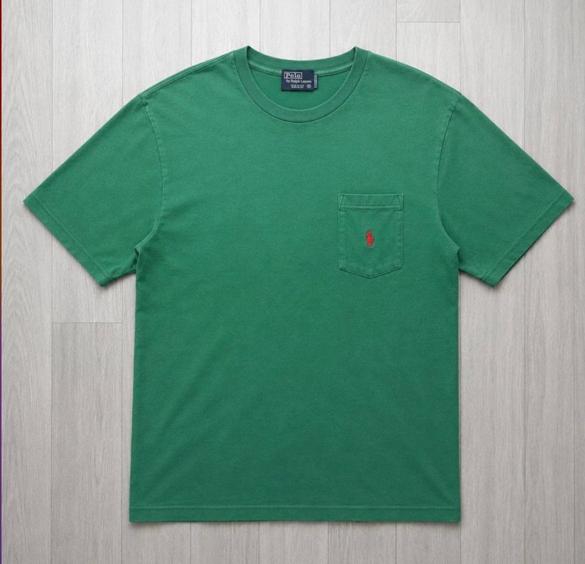 Polo Ralph Lauren Made in USA Shirt RRL LVC Levi’s Big E, Ophalen of Verzenden, Zo goed als nieuw, Maat 48/50 (M), Groen