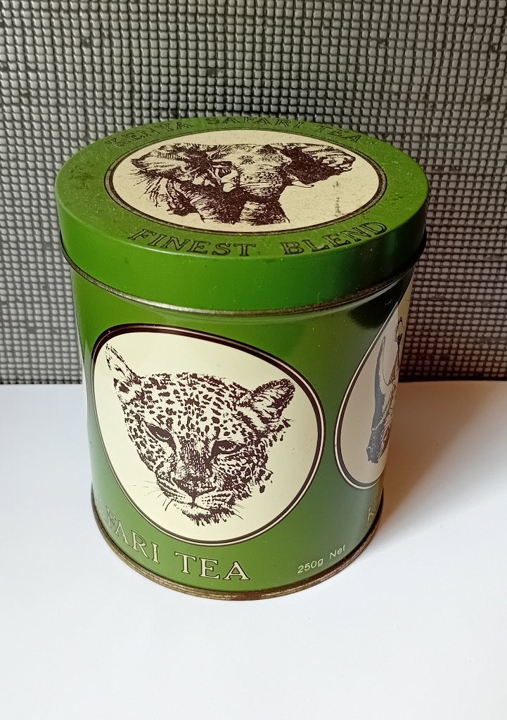 vintage Kenya safari tea blik, Verzenden, Gebruikt, Overige