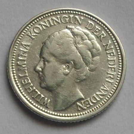 Nederland 10 Cent 1934., Verzenden, Zilver, 10 cent, Koningin Wilhelmina
