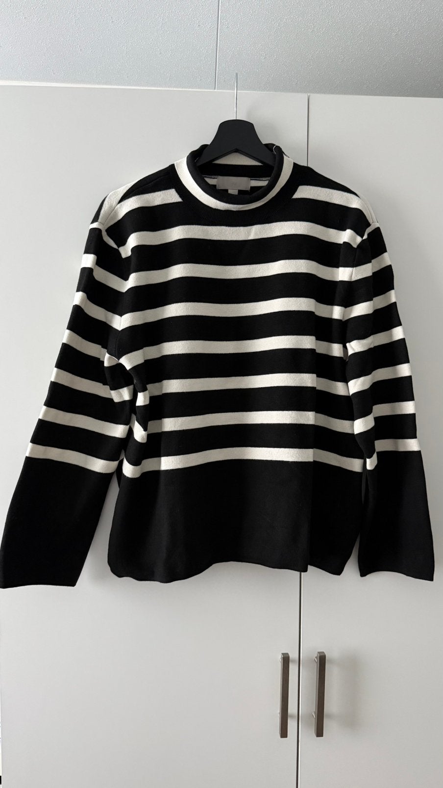 Gestreepte Trui H&M Maat M, Ophalen of Verzenden, Zo goed als nieuw, Maat 38/40 (M), Zwart