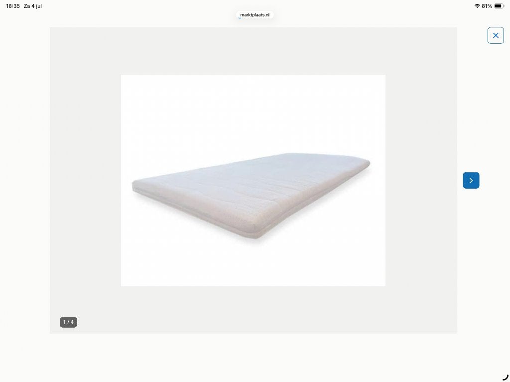 Topdekmatras, topper., Ophalen, Tweepersoons, Zo goed als nieuw, Matras