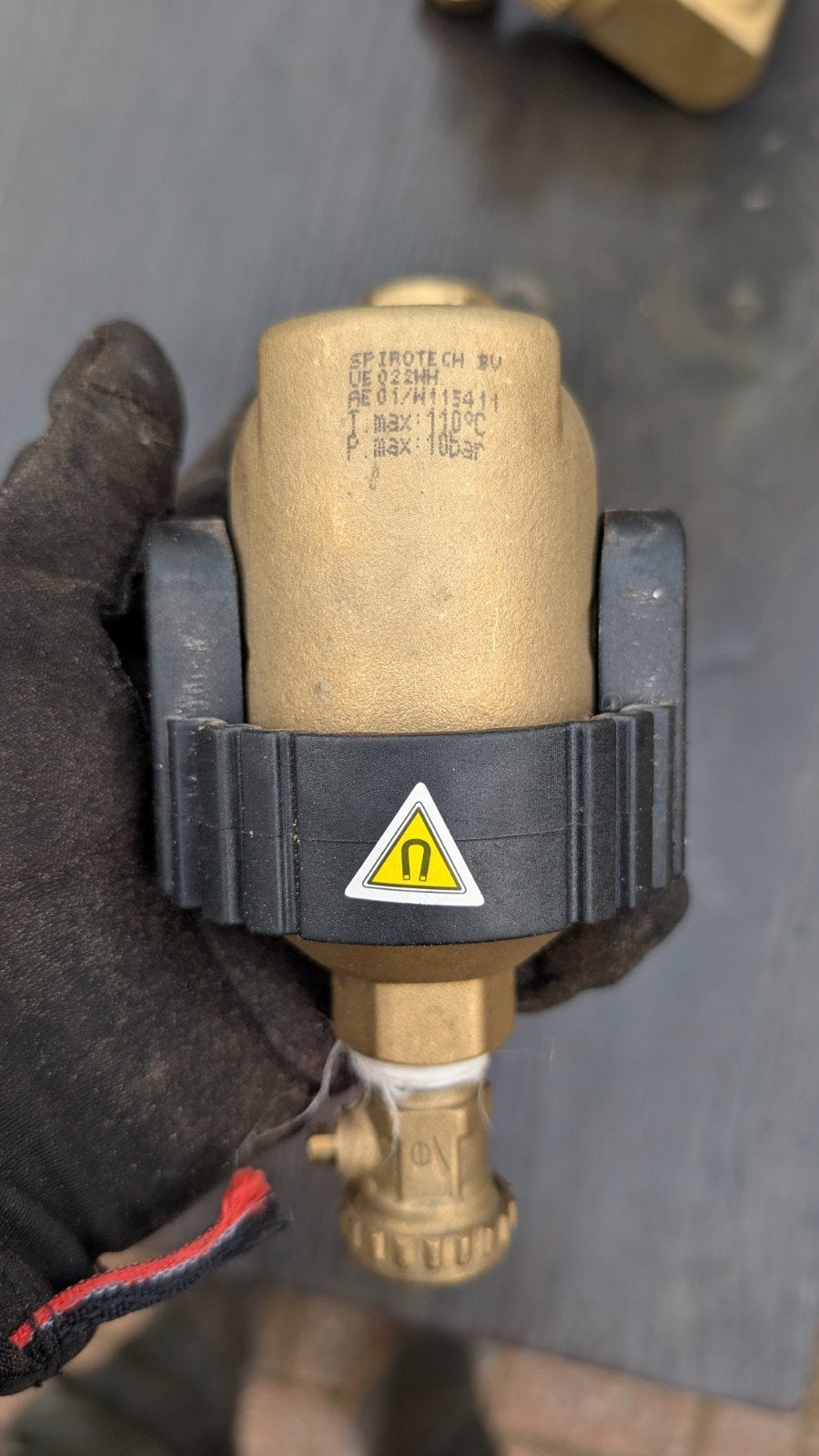 Spirotech messing afscheider met magneet – 10 bar – 110 C, Ophalen of Verzenden