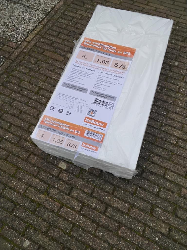 Nieuwe EPS isolatieplaten 100x50cm, Doe-het-zelf en Verbouw, Dakisolatie, Nieuw, Ophalen of Verzenden, 15 m² of meer