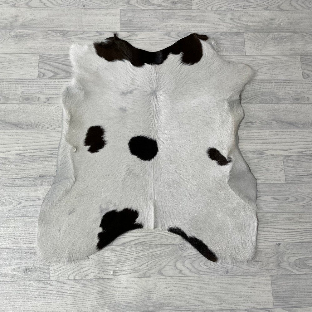 Kalfshuid bruin wit 85x70cm #193 | Lederstore, Huis en Inrichting, Nieuw, Overige vormen, Bruin, 50 tot 100 cm