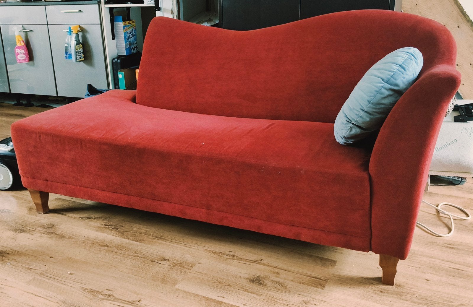 rood bankje - gratis, Gebruikt, Tweepersoons, Rood, 190 cm of minder
