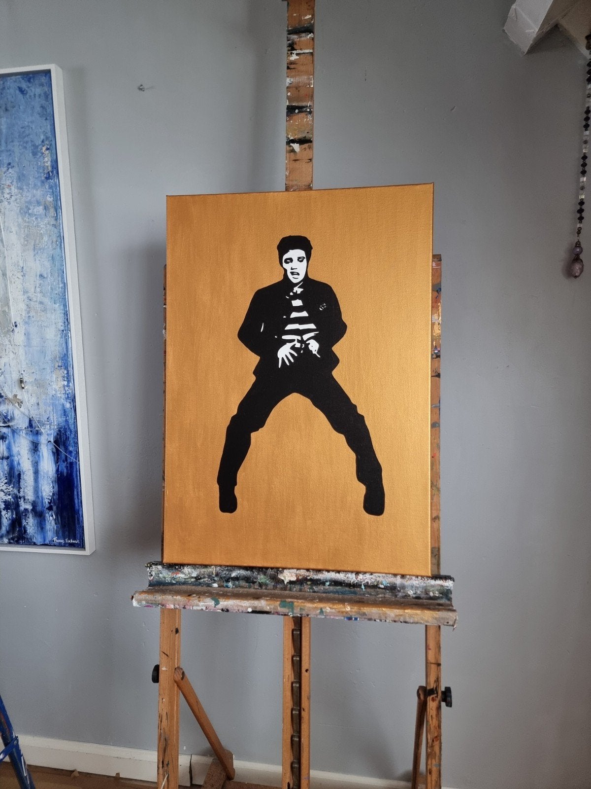 Elvis pop art schilderij 50x70, Ophalen of Verzenden