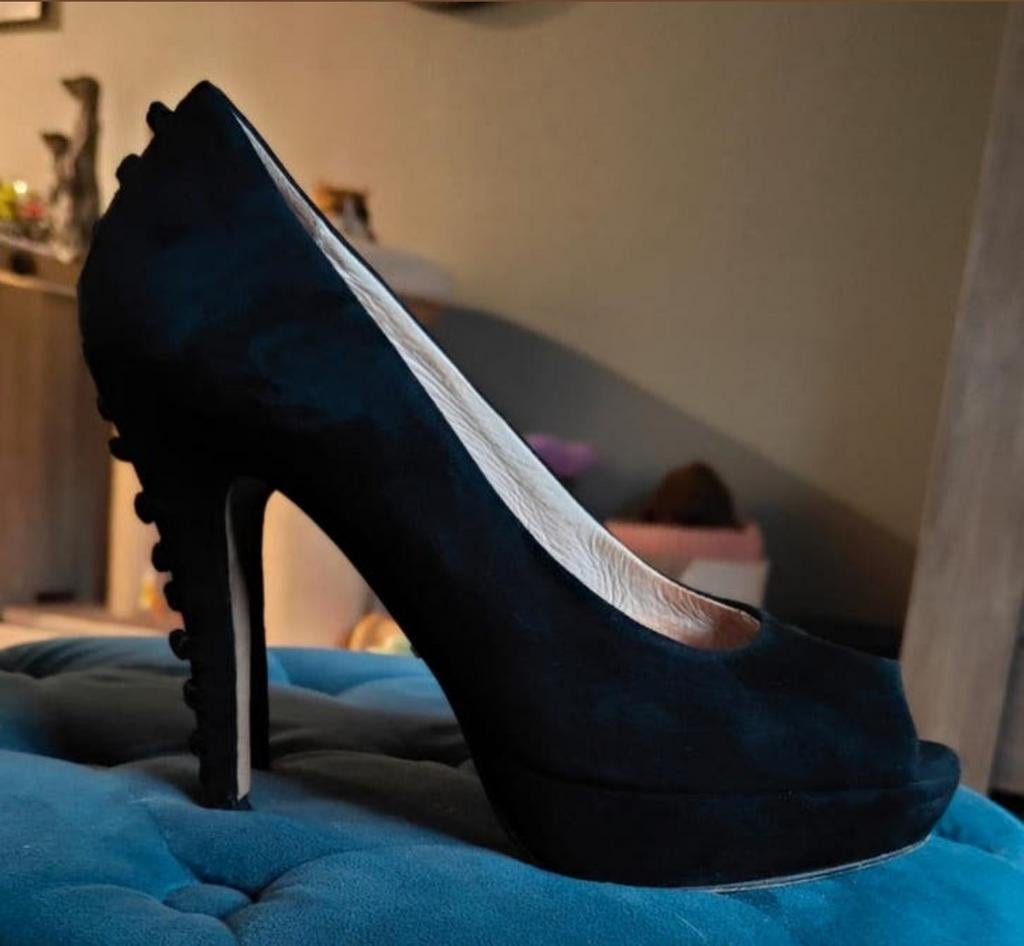 Zwarte Supertrash Pumps maat 40, Ophalen of Verzenden, Zo goed als nieuw, Zwart