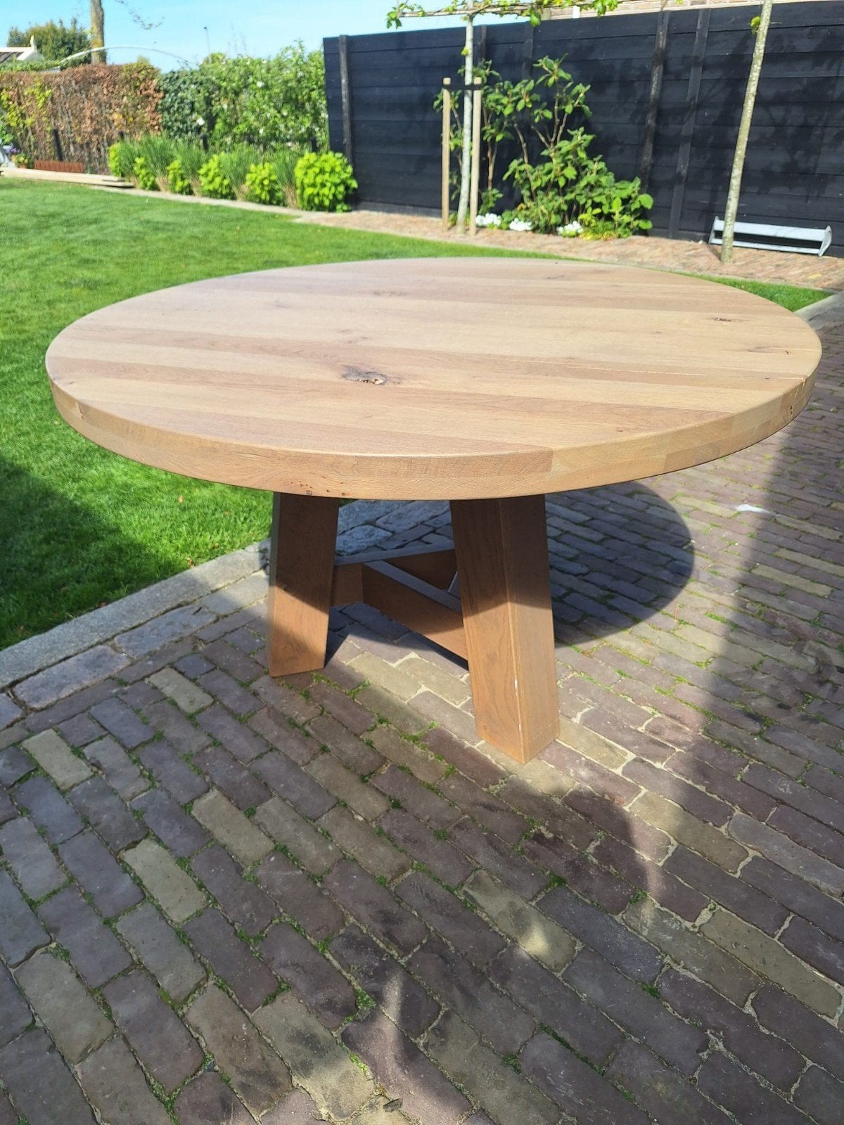 Eiken tafel, Ophalen, Gebruikt, 50 tot 100 cm, 100 tot 150 cm