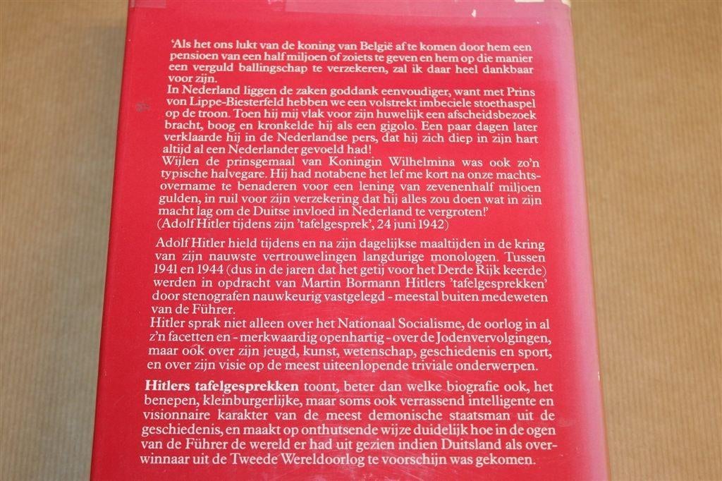 Hitlers Tafelgesprekken — WOII 1941-1944, Hardcover + Omslag, Ophalen of Verzenden, Tweede Wereldoorlog, Gelezen, Overige onderwerpen