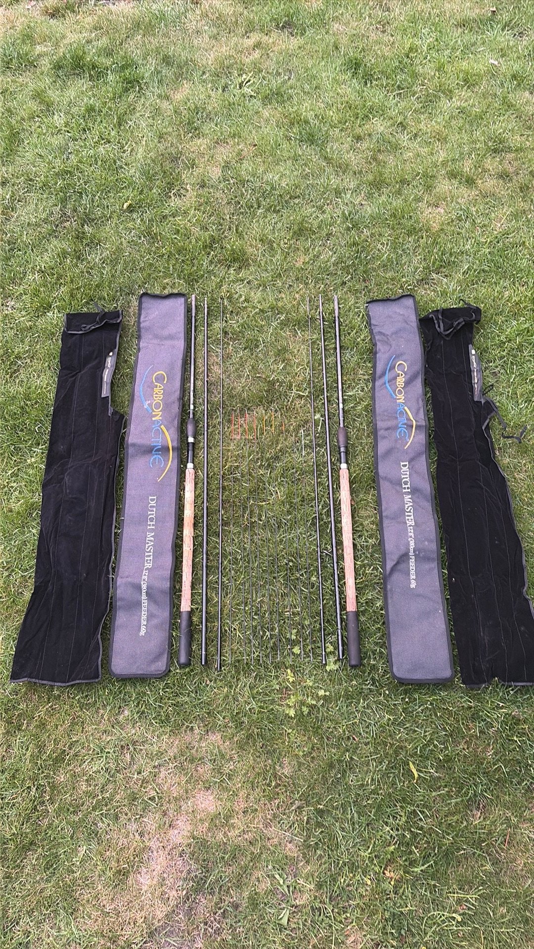 Set preston dutchmasters 12’8/60 gram feeders., Watersport en Boten, Ophalen, Gebruikt, Complete set