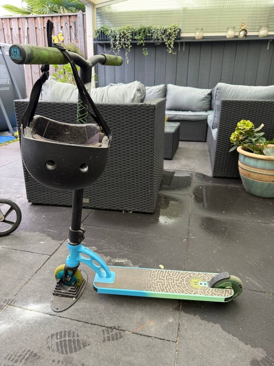 Madd Gear MGP VX Origin Pro Stuntstep Blauw/Groen, Ophalen, Gebruikt, Gewone step, Gear MGP VX Origin Pro Stuntstep