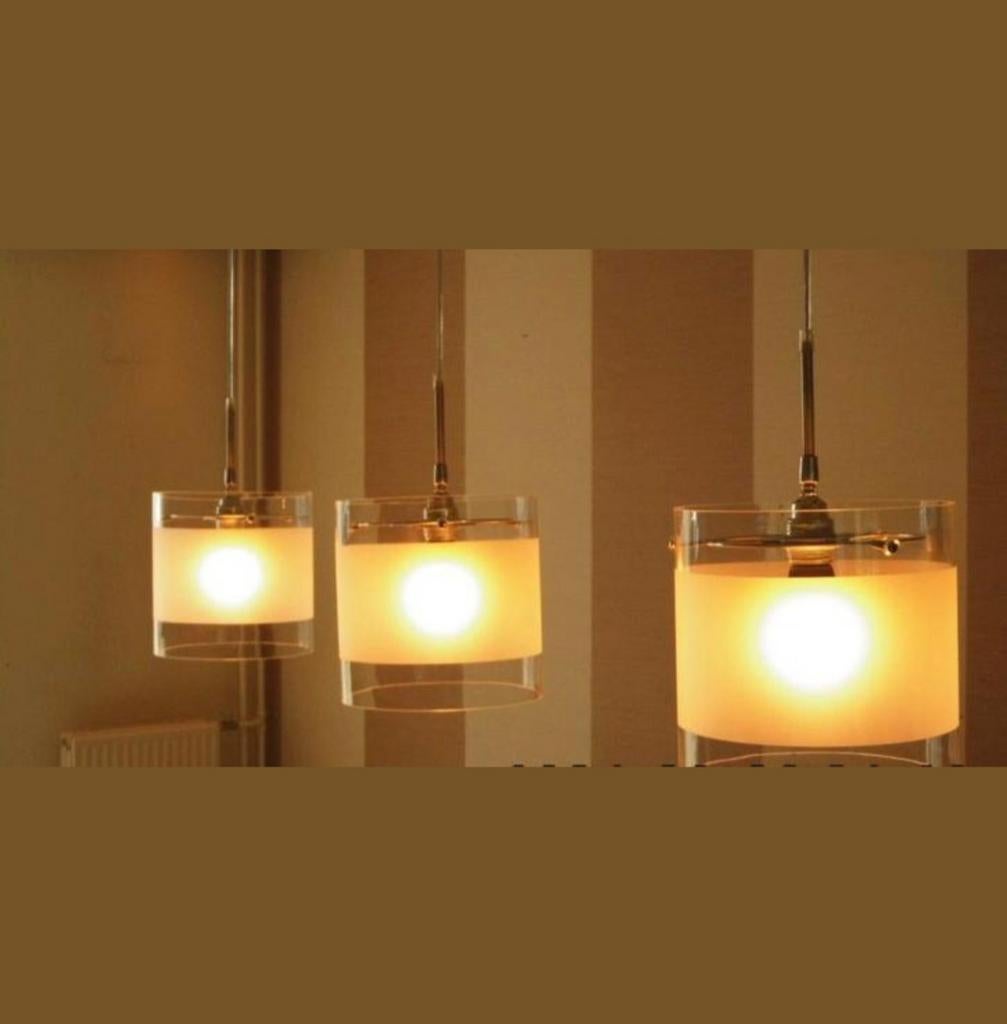 Hanglamp eettafel Copini Design, Huis en Inrichting, Ophalen, Zo goed als nieuw, Glas, 75 cm of meer