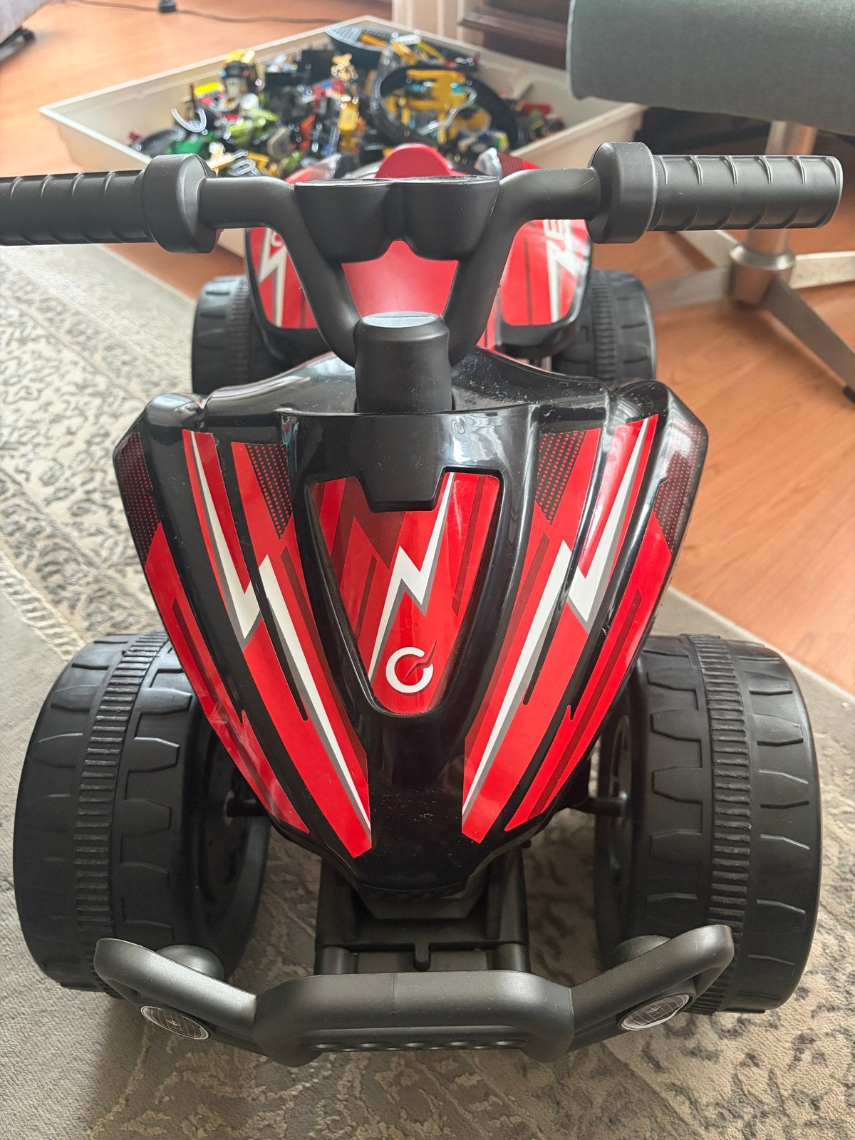 Elektrische kinderquad - Zwart/Rood, Zo goed als nieuw