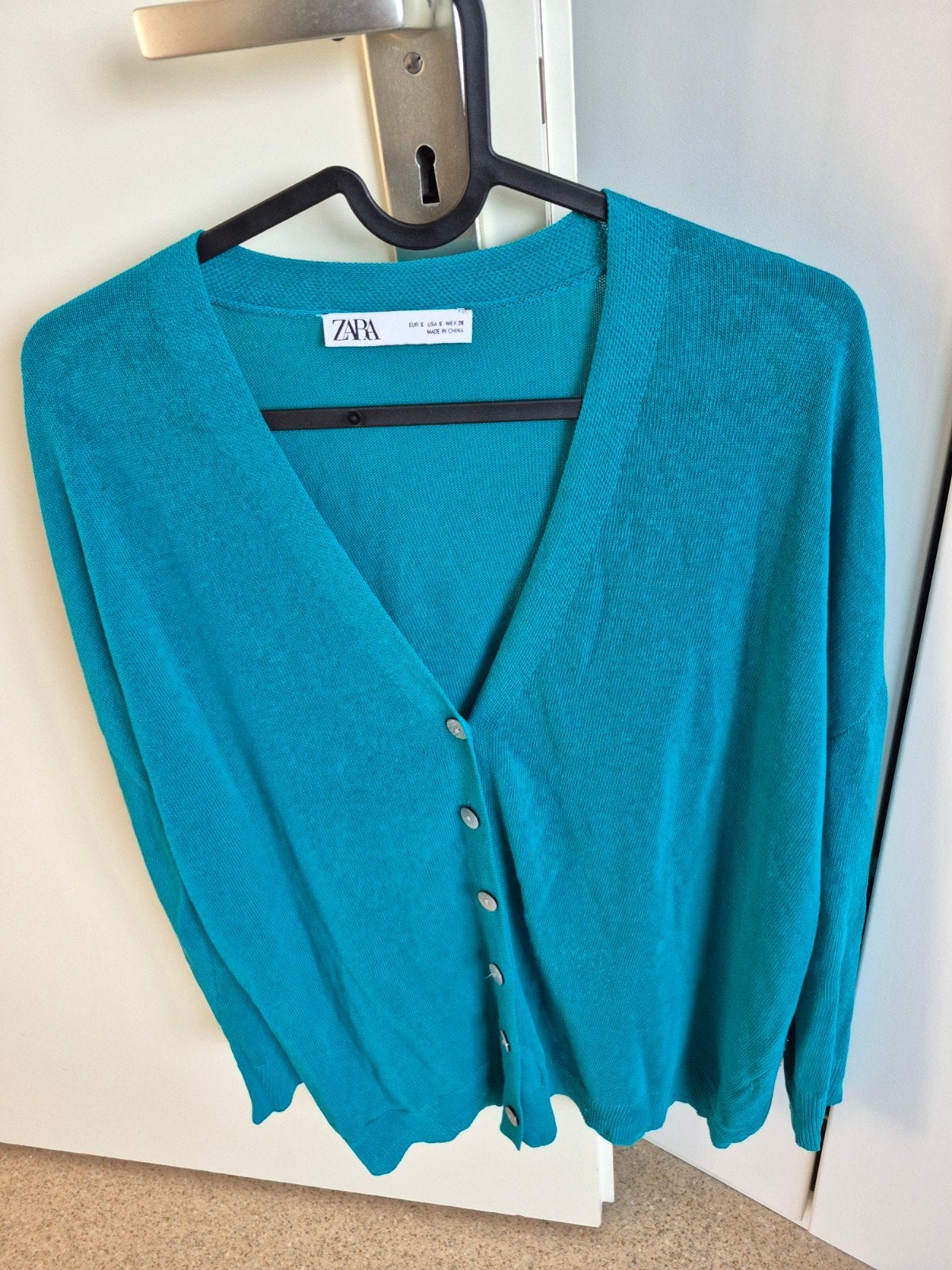 Zara Turquoise Vest Maat S, Zara, Ophalen of Verzenden, Zo goed als nieuw, Maat 36 (S)