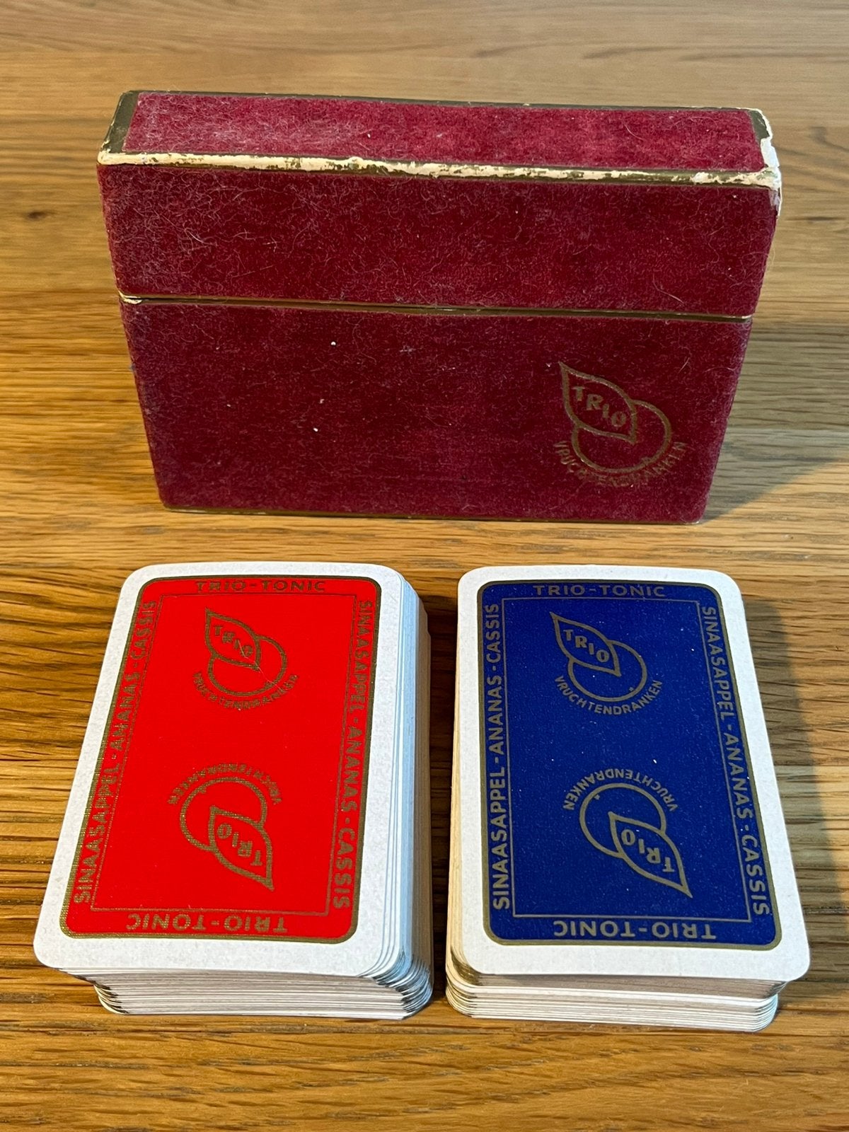 Vintage Trio-Tonic speelkaarten – 2 complete sets – 4 jokers, Verzenden, Zo goed als nieuw, Kwartet(ten)