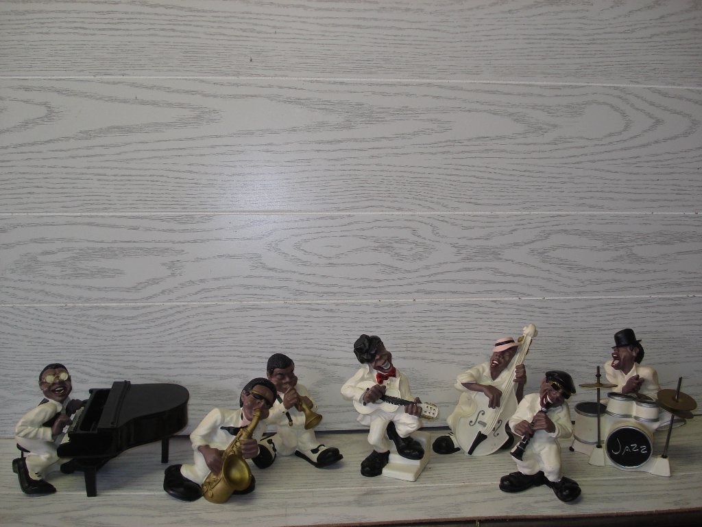 jazz band 8  beeld Antartidee   14 cm hoog, Ophalen of Verzenden, Zo goed als nieuw, Mens