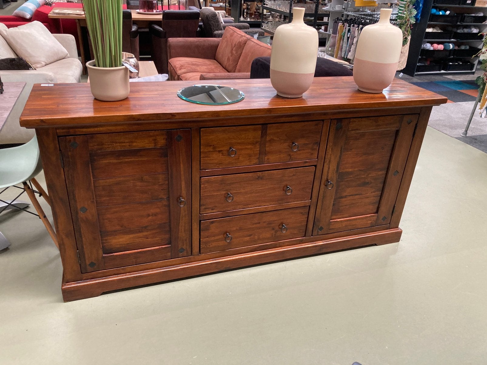 Massief houten dressoir/sideboard - Onbeschadigd, Gebruikt, Kast, W, Ophalen of Verzenden