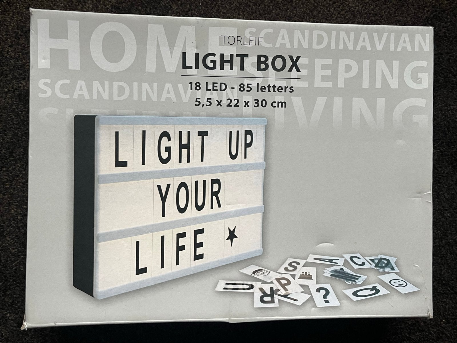 LED Light Box met 85 letters, Gebruikt, Kunststof, Ophalen of Verzenden, Modern