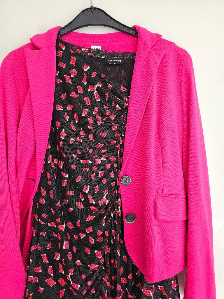 Fuchsia blazer van Saint Tropez mt L, Maat 42/44 (L), Ophalen of Verzenden, Zo goed als nieuw, Jasje