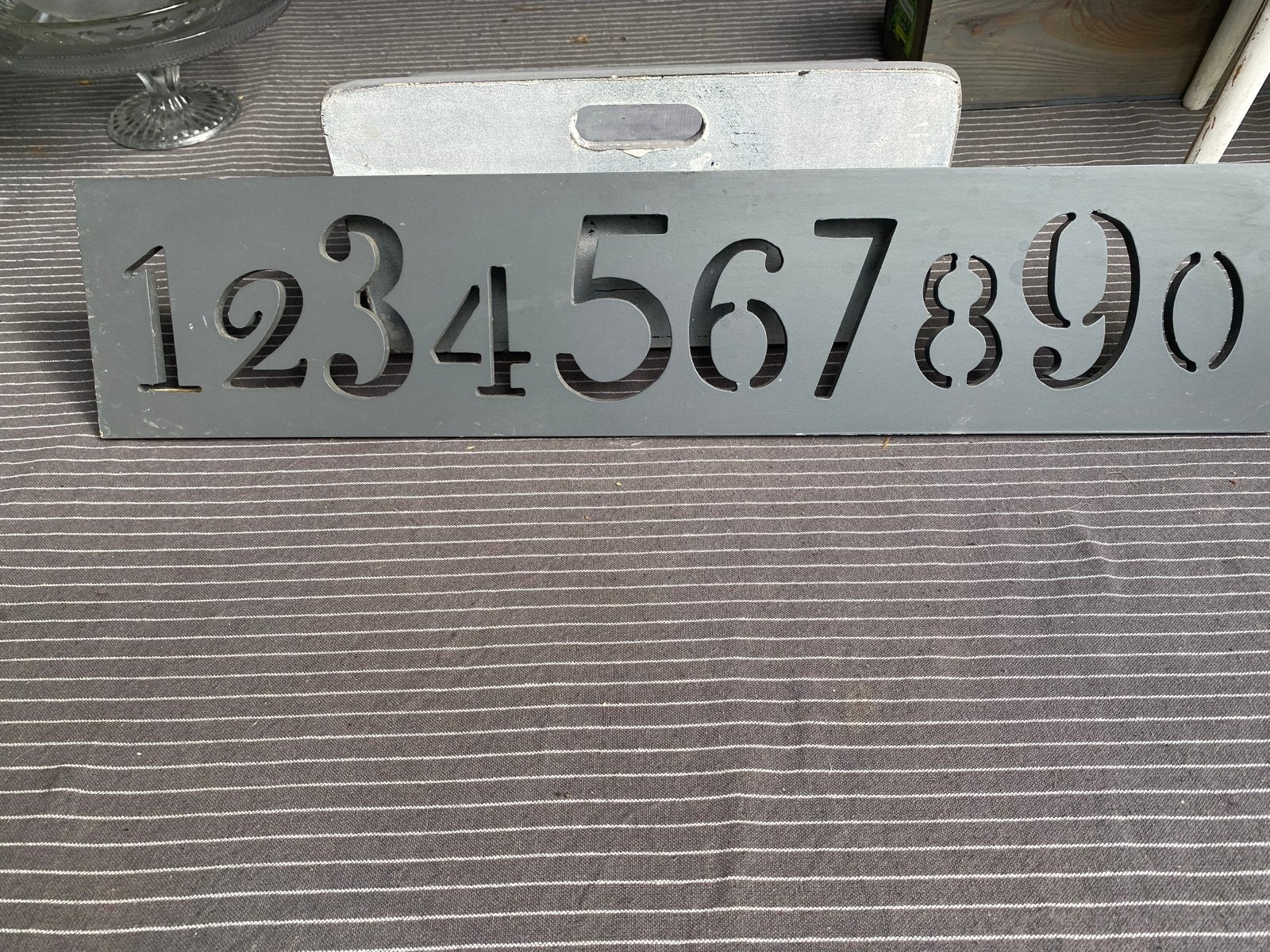 Cijfer stencil 0-9 hout, Ophalen, Gebruikt, Overige thema's, Metaal
