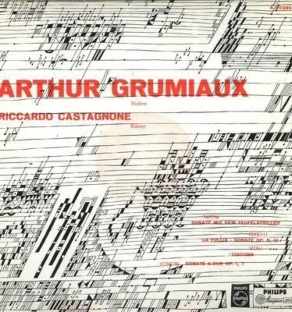 Arthur Grumiaux Riccardo Castagnone Sonate, Kamermuziek, Ophalen of Verzenden, Zo goed als nieuw, 12 inch