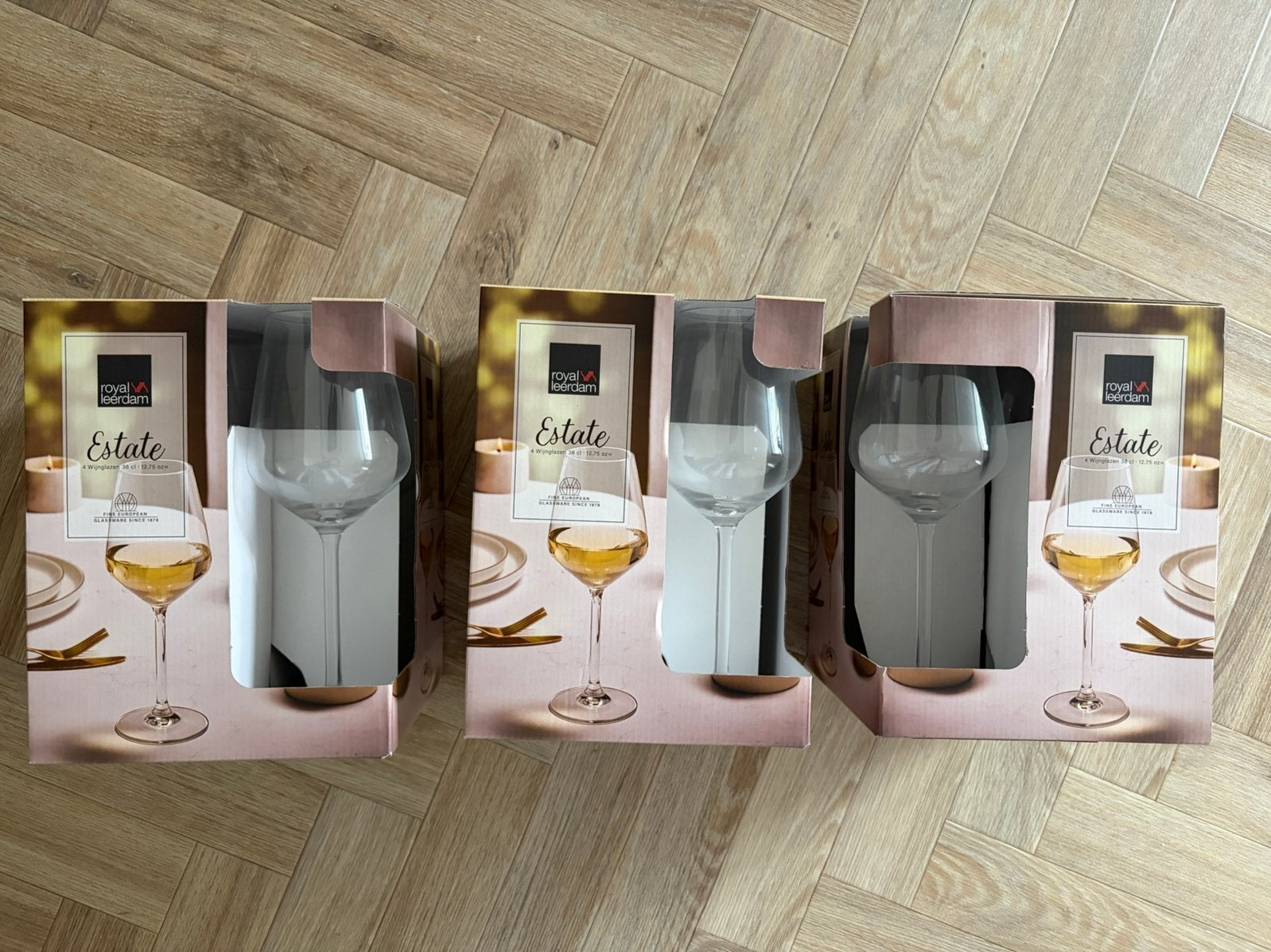 16 nieuwe wijnglazen van Royal Leerdam Estate, Ophalen, Glas of Glazen, Overige merken, Klassiek