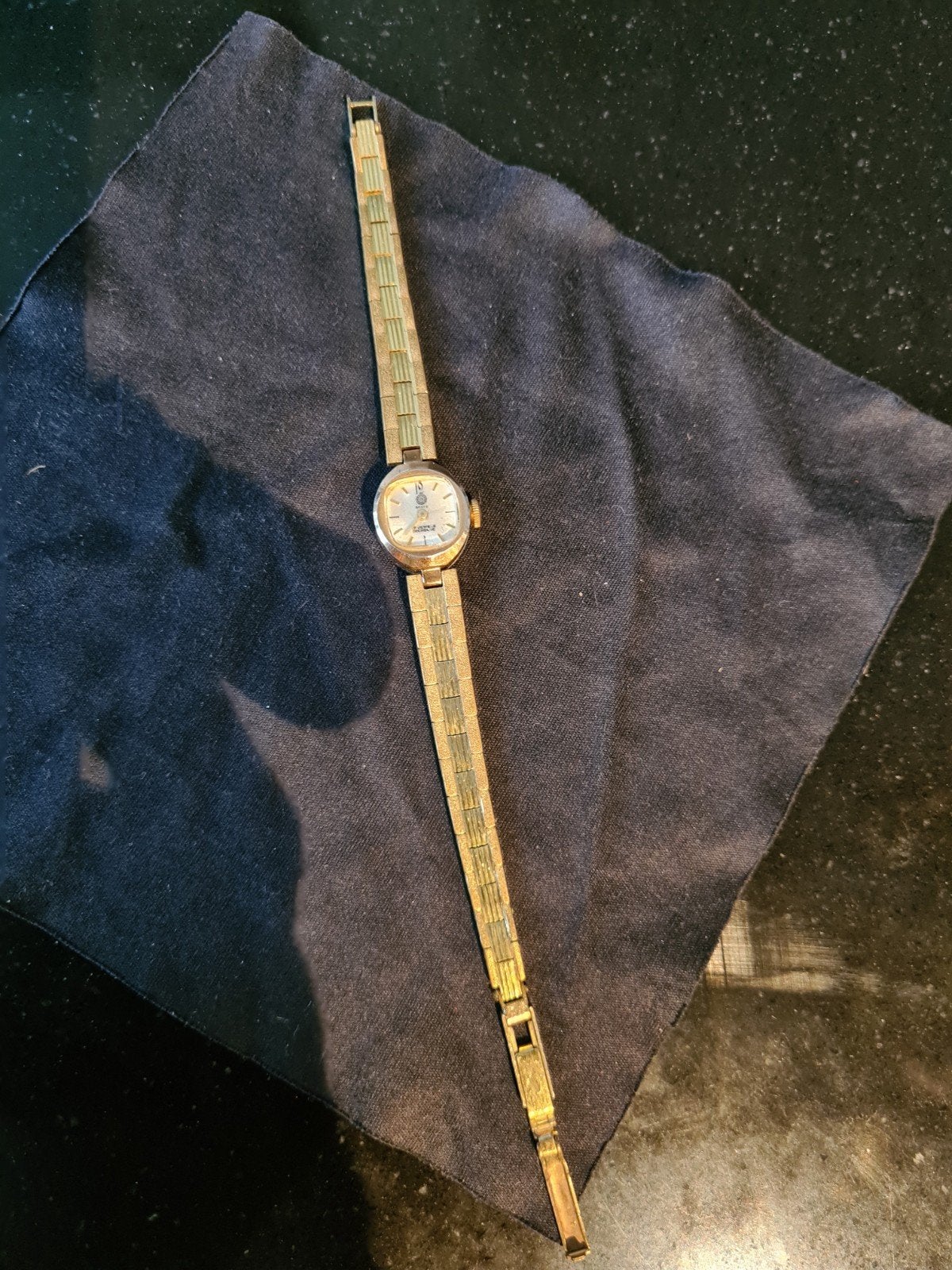 Vintage gouden dames polshorloge, Sieraden, Tassen en Uiterlijk, Horloges | Dames, Ophalen of Verzenden, Gebruikt, Goud, Overige merken