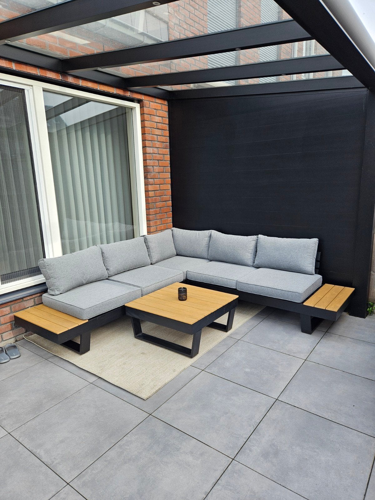 Alora loungehoek + loungetafel, Tuin en Terras, Ophalen, 5 zitplaatsen, Gebruikt, Bank