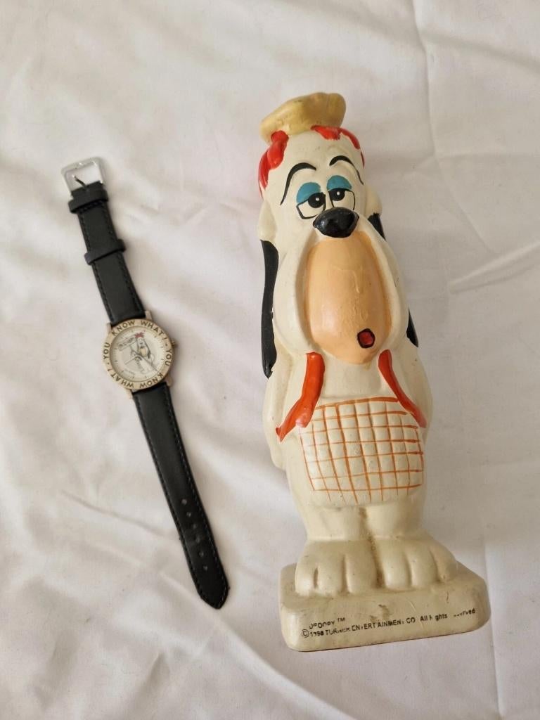 Set van vintage Droopy-beeldje en horlogeTex Avery horloge, Ophalen of Verzenden, Gebruikt, Overige merken