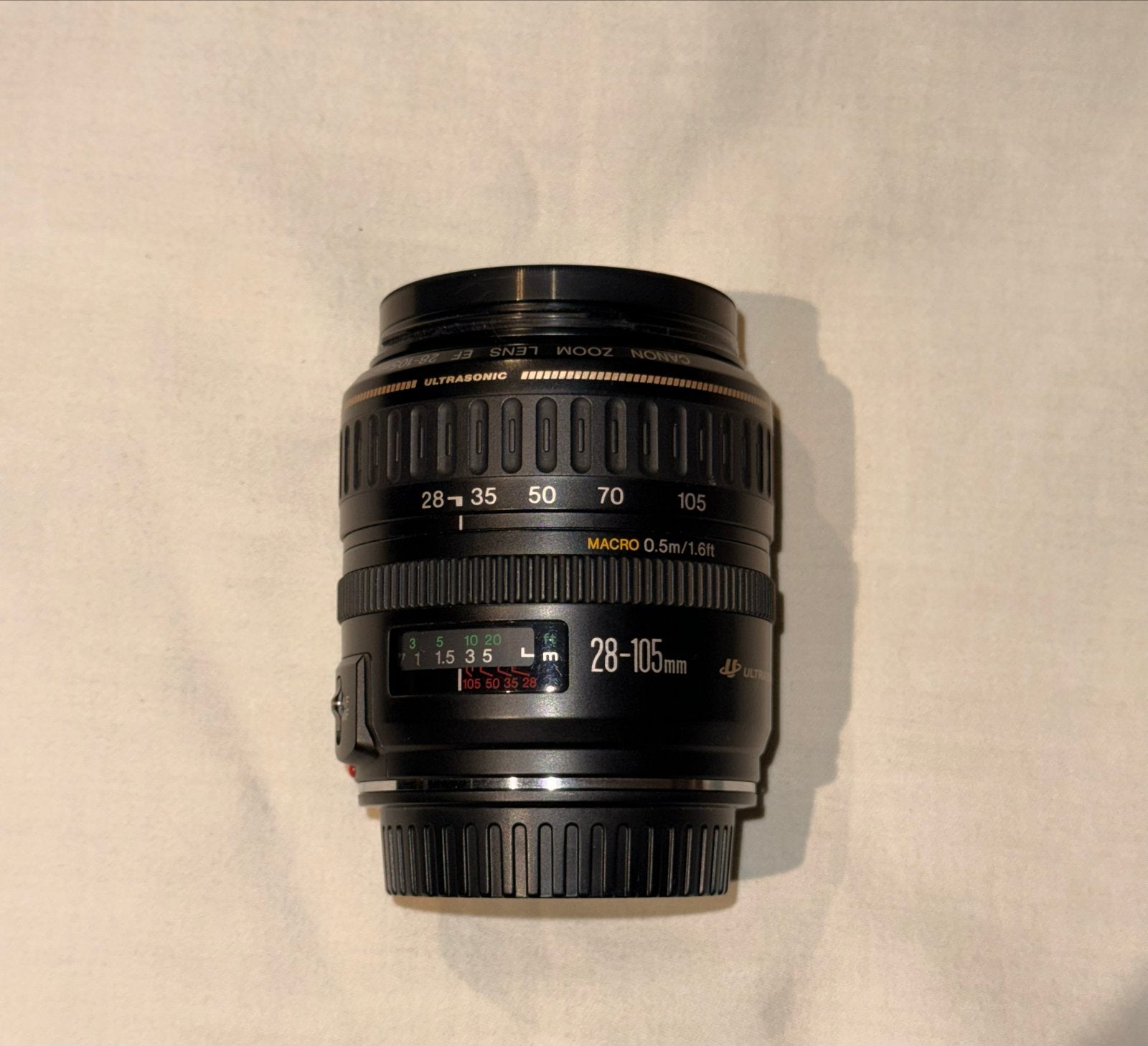 Canon EF 28-105mm f/3.5-4.5 USM + Canon EW-63II zonnekap, Gebruikt, Canon, Autofocus, Ophalen of Verzenden