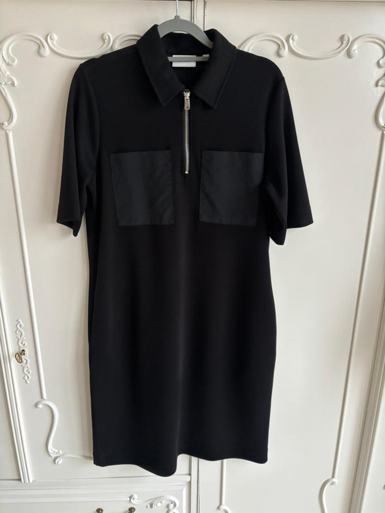 Nieuw zwarte jurk merk Comma maat 36, Zwart, Nieuw, Ophalen of Verzenden, Knielengte