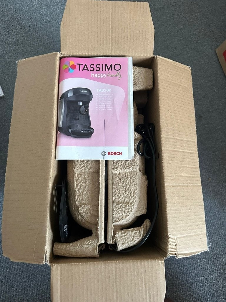 Bosch Tassimo Happy TAS1002EA, Ophalen of Verzenden, 4 tot 10 kopjes, Koffiepads en cups, Afneembaar waterreservoir