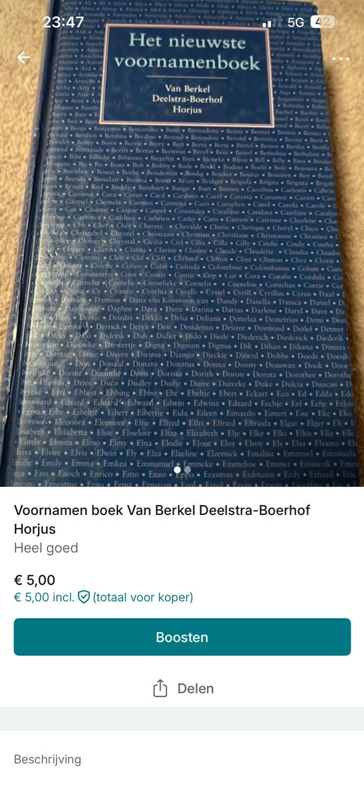 Het Nieuwste Voornamenboek - Van Berkel Deelstra-Boerhof, Ophalen of Verzenden, Zo goed als nieuw