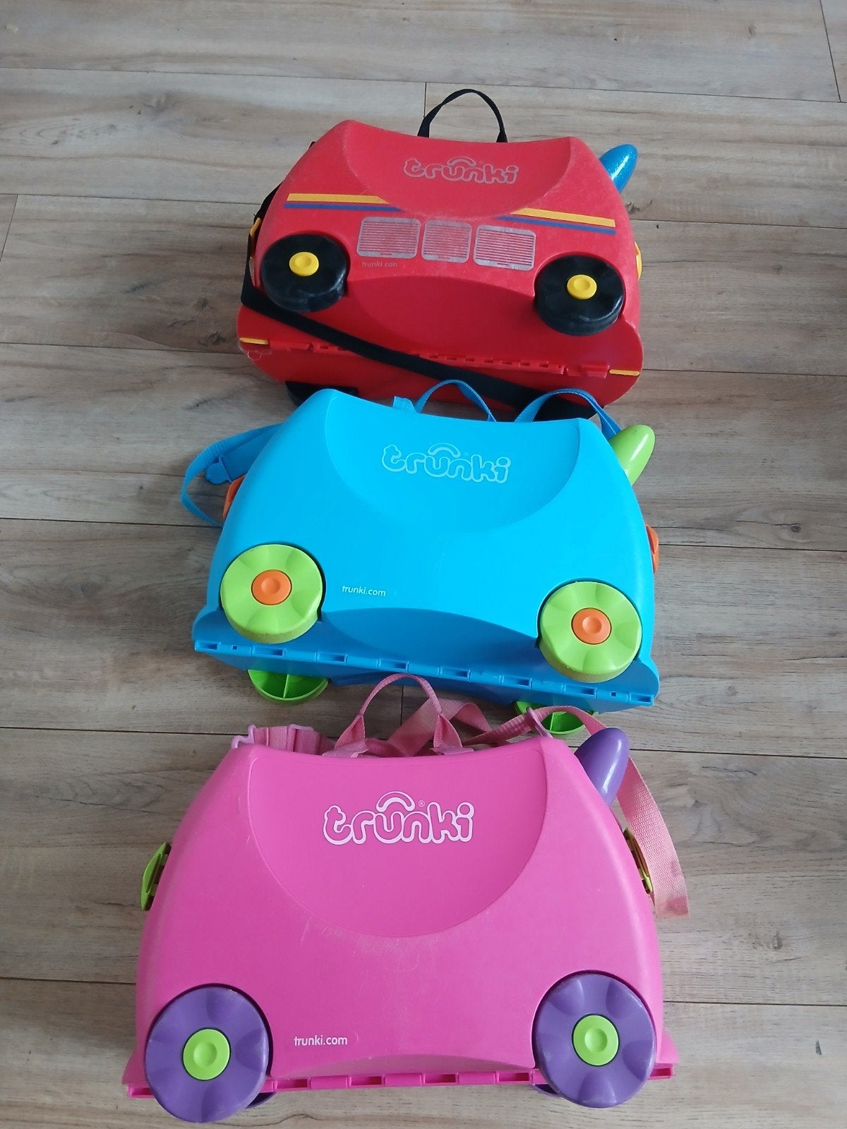 15 € per stuk .Trunki kinderkoffers (rood, blauw, roze) - Se, Ophalen, Gebruikt