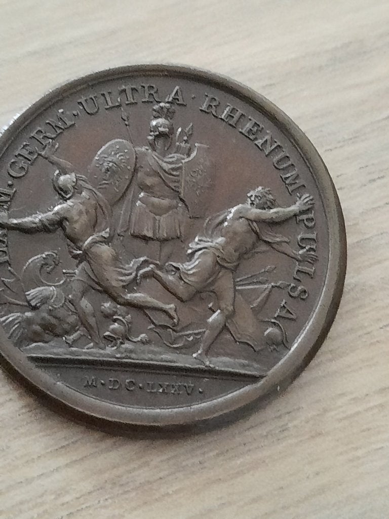 penning lodewijk XIV, Ophalen of Verzenden, Brons, Buitenland