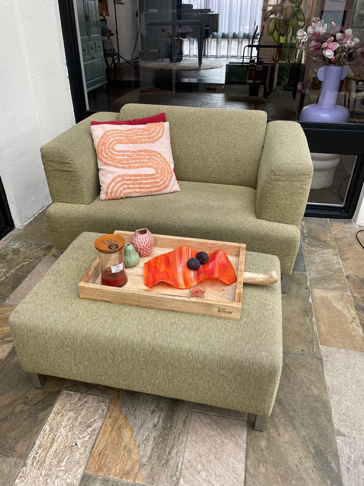 Gezellige loveseat, Gebruikt, Tweepersoons, 75 tot 100 cm, Ophalen of Verzenden