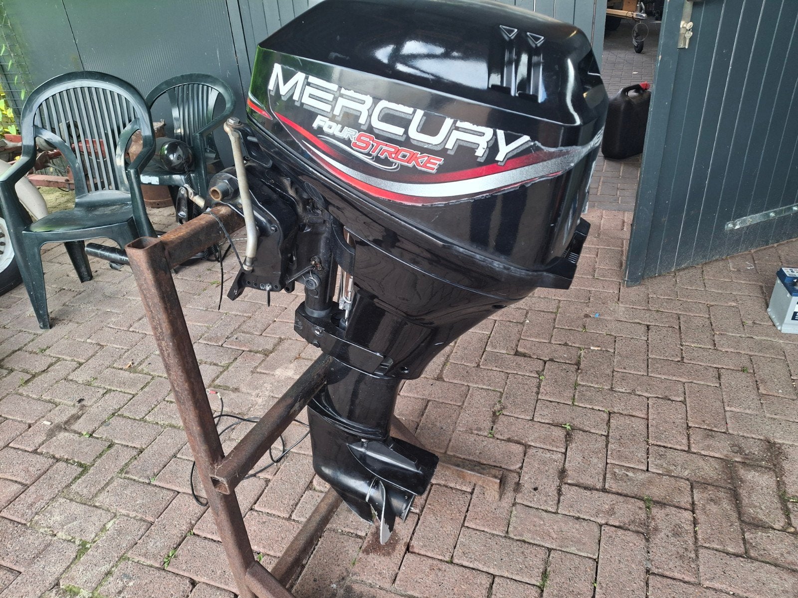 15pk mercury 4takt elektrisch gestart., Watersport en Boten, Ophalen, 10 tot 30 pk, Gebruikt, Viertaktmotor