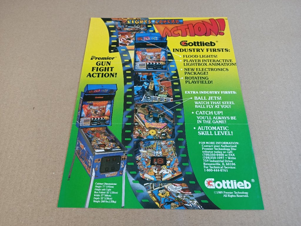 Flyer: Gottlieb Hot Shots (1989) Flipperkast, Verzamelen, Verzenden, Gebruikt, Elektronisch, Flipperkast